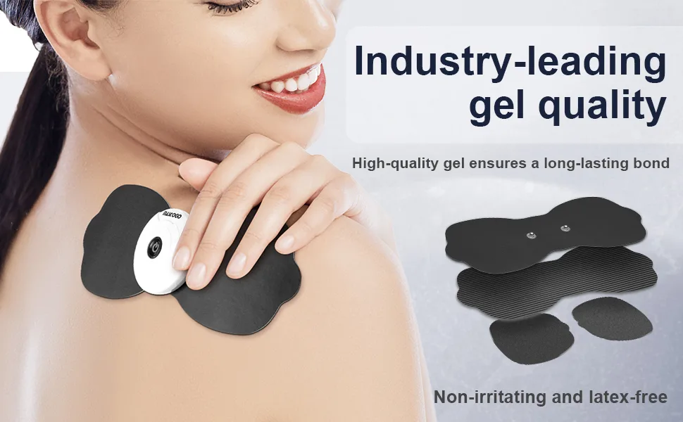 Wireless Tens Unit Electrode Pads with Standard 3.5mm Snap-in Connector Tens Unit Replacement Pads Reusable Self Adhesive Electrodes with Premium Quality Non-Irritating Design (Black) - 3-571??
