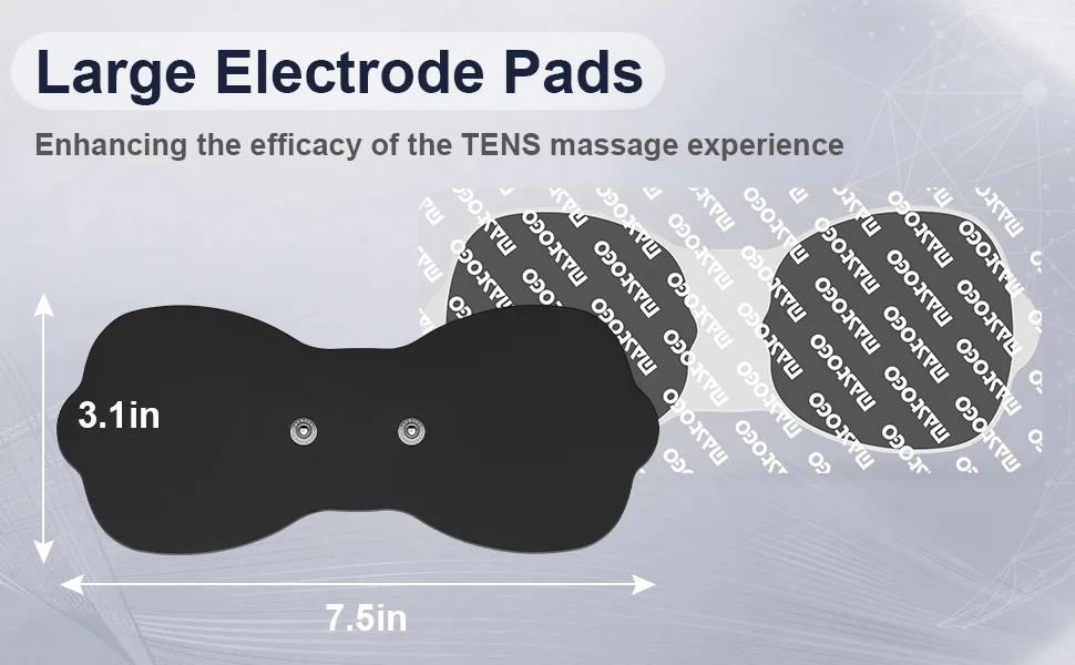 Wireless Tens Unit Electrode Pads with Standard 3.5mm Snap-in Connector Tens Unit Replacement Pads Reusable Self Adhesive Electrodes with Premium Quality Non-Irritating Design (Black) - 7-571??