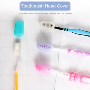 Silicone Toothbrush Head Cover for Camping Traveling Hiking Portable Keep and Tidy Lightweight and Practical with Toothbrush (Translucent White) - product information 6