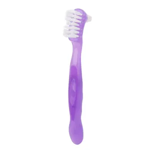 JTLB Portable False Teeth Cleaning Brush Denture Dirt and Plaque Remover Brush Kit Ideal for Elderly for Home and Travel Use () Purple - 1411220259811-3