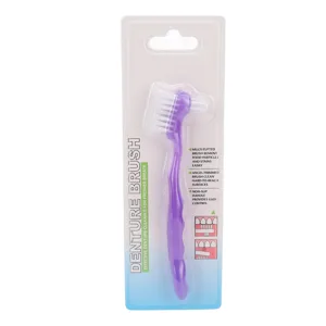 JTLB Portable False Teeth Cleaning Brush Denture Dirt and Plaque Remover Brush Kit Ideal for Elderly for Home and Travel Use () Purple - product information 2