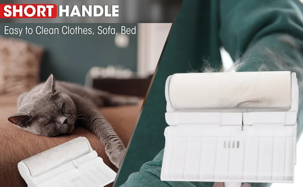 Large Floor Lint Roller - Lint Rollers for Pet Hair Extra Sticky with Long Handle 6.3" Wide 5 Refill 300 Sheets Lint Roller for Clothes Sofa Bed - pet hair roller