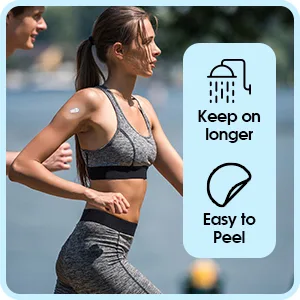 100 Pieces Shower Waterproof Patch Transparent Waterproof Adhesive Patch Compatible with G6 Overpatch Transparent Stickers Long Lasting Sweat-Proof Continuous Glucose Monitor Protection (Blue) - product information 5