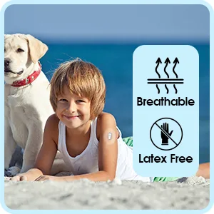 100 Pieces Shower Waterproof Patch Transparent Waterproof Adhesive Patch Compatible with G6 Overpatch Transparent Stickers Long Lasting Sweat-Proof Continuous Glucose Monitor Protection (Blue) - product information 6