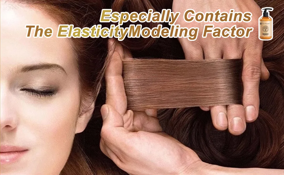  Original and Genuine Long-lasting Styling Volume Ginger Moisturizing Elasticity Hydrating Styling Cream Moisture Styling Elastin Conditioner for Curly Hair (1 Bottle) - elastina para rizar el cabello