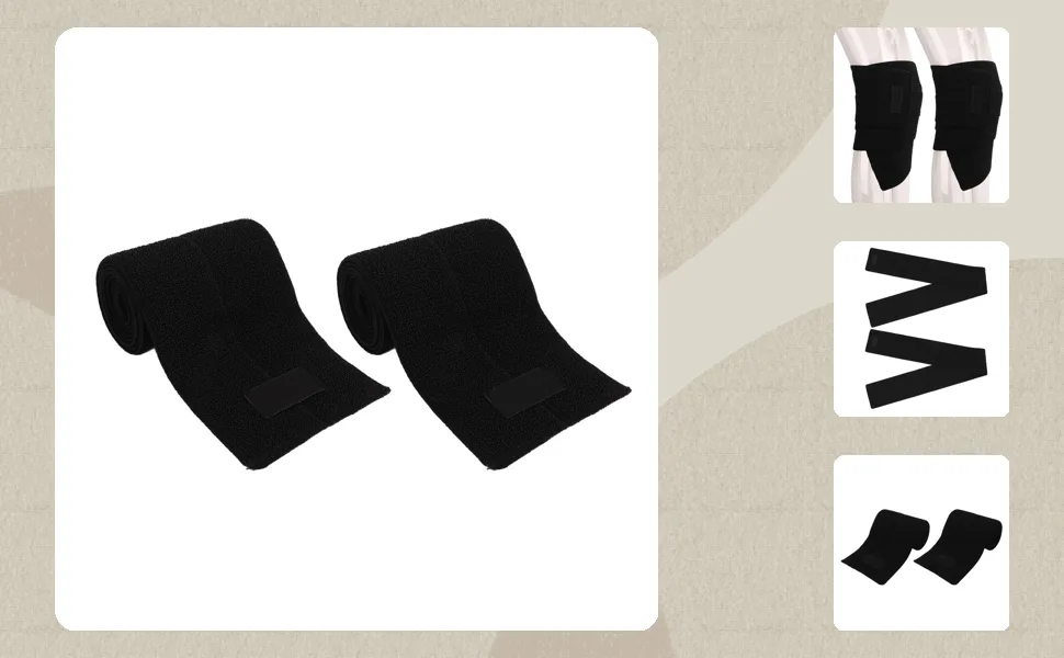 Elastic Bandage Excellent Flexibility 2 Pieces Elastic Bandage Tape Tear Resistance Improves Varicose Veins for Sports Sprains (Black) - 2719230044012-1