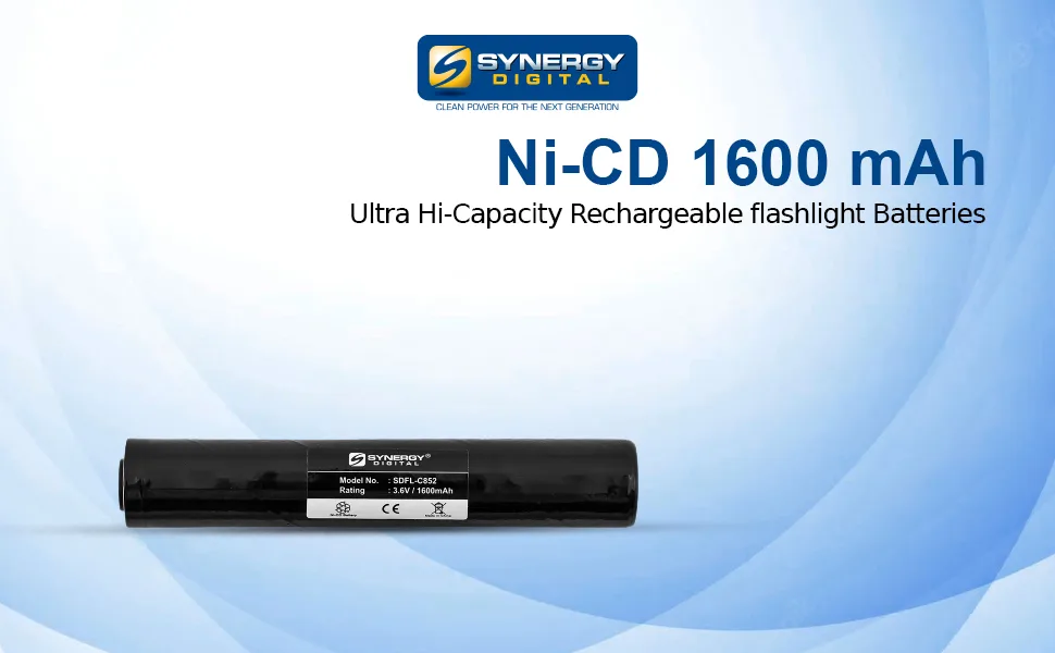 Synergy Digital Flashlight Battery Compatible with Streamlight Stinger XT Flashlight (Ni-CD 3.6V 1600 mAh) Ultra High Capacity Battery - product information 2