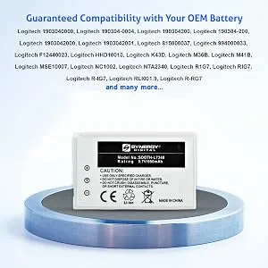 Synergy Digital Remote Control Battery Compatible with Logitech HHD10010 Remote Control (Li-Ion 3.7V 950 mAh) Ultra High Capacity Replacement for Harmon Kardon 190304200 Battery - product information 3