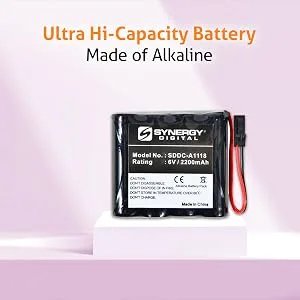 Synergy Digital Replacement Battery Works with Interstate ADRY0092 Replacement (Alkaline 6V 2200 mAh) Ultra Hi-Capacity Compatible with Best Access Systems VPD-BB Battery - product information 4