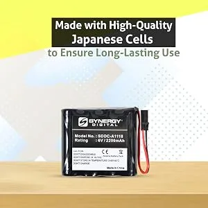 Synergy Digital Replacement Battery Works with Interstate ADRY0092 Replacement (Alkaline 6V 2200 mAh) Ultra Hi-Capacity Compatible with Best Access Systems VPD-BB Battery - product information 5