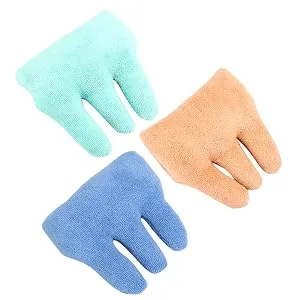 Ymiko Finger Separators Elderly Finger Separator Professional Finger Separator Anti Stick Hand Finger Aid Protector Bed Elderly Care Pad Cone With Finger Seperator Hand And(Light Blue) - 14112000350