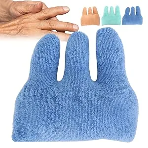 Ymiko Finger Separators Elderly Finger Separator Professional Finger Separator Anti Stick Hand Finger Aid Protector Bed Elderly Care Pad Cone With Finger Seperator Hand And(Light Blue) - product information 3