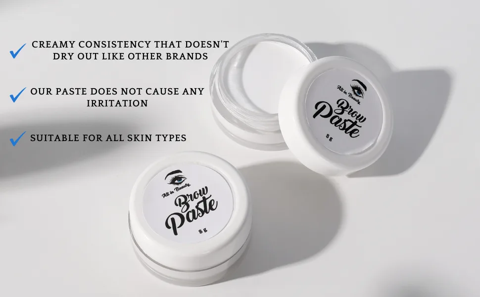 All in Beauty White Mapping Brow Paste 8g for Eyebrows design draw or sketch the shape and help to perfect Henna Application. - Perfect complement for henna application