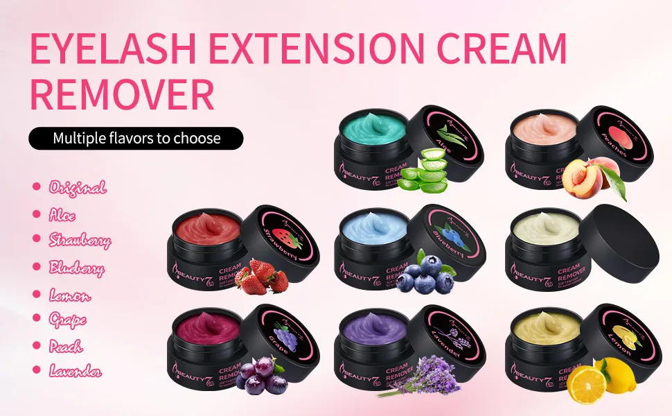 Beauty7 Eyelash Extensions Remover Cream Safe Adhesive Bonder Eyelashes Glue Remover Fast Dissolution Low Irritation Eyelash Extension Supplies Grape 5g - product information 2
