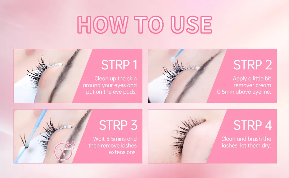 Beauty7 Eyelash Extensions Remover Cream Safe Adhesive Bonder Eyelashes Glue Remover Fast Dissolution Low Irritation Eyelash Extension Supplies Grape 5g - product information 5