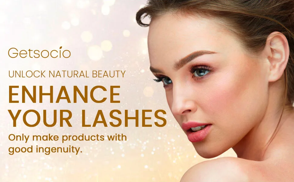 Getsocio Eyelash Growth Serum: Lash Enhancing Serum with Advanced Formula to Boost Longer Fuller and Thicker Luscious Lashes - Eyelash Serum