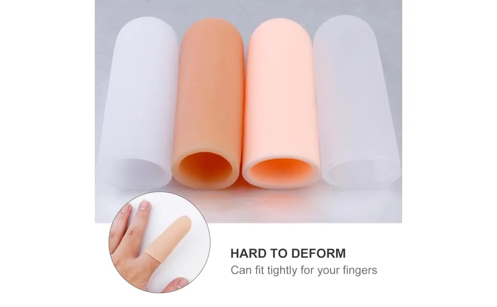 4 Pairs Finger Cots Fingers Support Thumb Protector Finger Cover Finger Support Finger Sleeves - product information 4