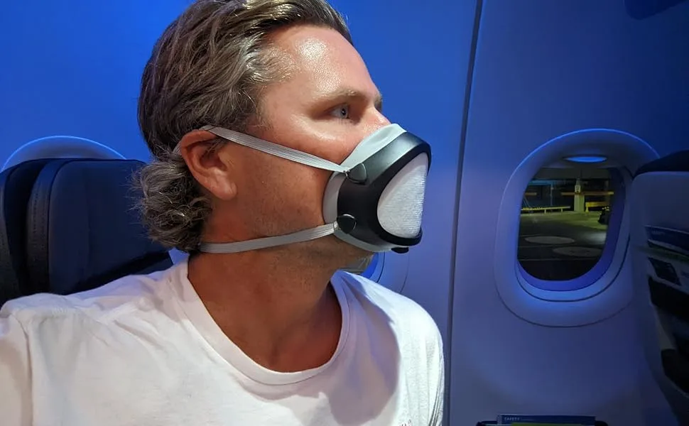 Pro (Low/Medium Nose Bridge) - Reusable Adult Mask Includes 10 Replacement Filters (Made in USA) Washable Adjustable Head Straps - Flo Mask Pro