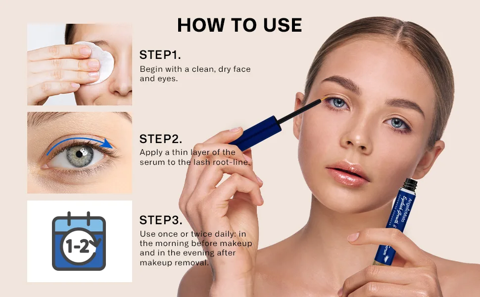 Eyelash Growth Serum for Longer Fuller Lashes in 4 Weeks - 3ML - eyelash growth serum