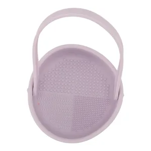 Makeup Brush Cleaner Bowl Foldable Silicone Makeup Cleaning Tools for Brushes Sponge and Puff Portable Make up Brush Cleaner for Travel - product information 3