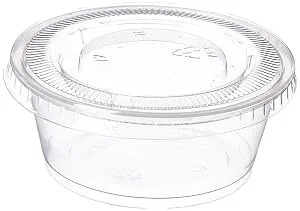 Reditainer Plastic Disposable Portion Souffle Cup with Lids, 100 Count (Pack of 1), White - product information 1