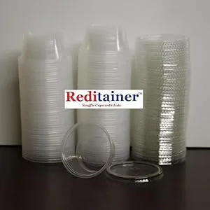Reditainer Plastic Disposable Portion Souffle Cup with Lids, 100 Count (Pack of 1), White - product information 4