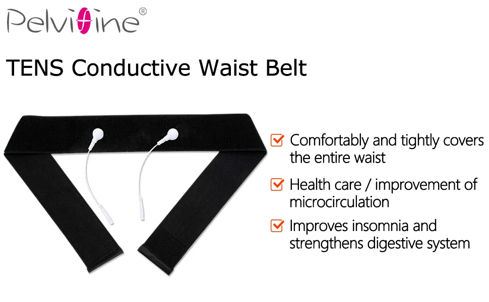 Silver Conductive Silver Fiber Electrode Brace Compatible with TENS/EMS(Please wet the conductive silver cloth before use) - Conductive waist belt