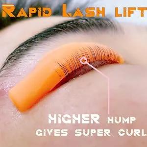 Lash Lift Pad Lamination Shield Mega L Curl Pad Orange Eyelash Perming Rods Making Lashes Lifted Longer Curler Look Orange Mega L Curl Pads - lash lift pads