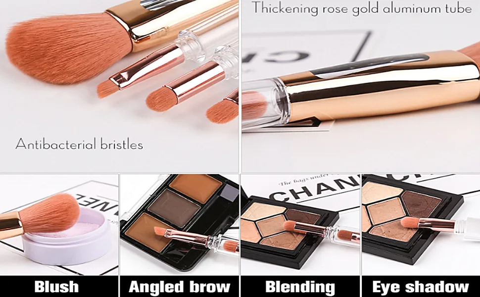Make up Brush Set Professional Multi-function Brushes Soft and Comfortable Makeup Brushes for Traveling Face Brushes Eye shadow Brushes Powder brushes Four in One Makeup brush - 54464