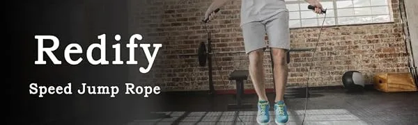 Redify 2 Pack Adjustable Jump Rope for Workout, Fitness Jump Rope for Men Women and Kids, Speed Jumping Rope for Exercise - Redify speed jump rope