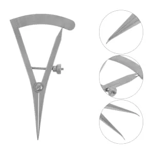 Orbital Measuring Device Metal Caliper Designer Double Eyelid Surgery Tool Microblading Ruler Eyebrow Caliper Eyebrow Ruler Tools Eye Gauge Calipers Stainless Steel Cosmetic - product information 3