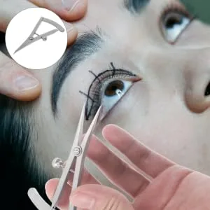 Orbital Measuring Device Metal Caliper Designer Double Eyelid Surgery Tool Microblading Ruler Eyebrow Caliper Eyebrow Ruler Tools Eye Gauge Calipers Stainless Steel Cosmetic - product information 4