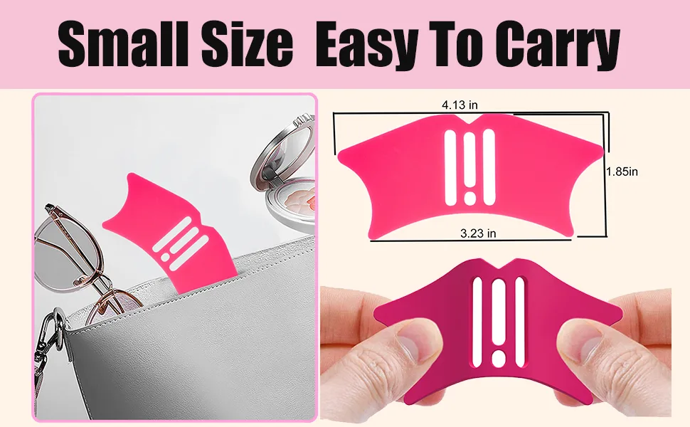 Silicone Nose Shadow Tool Face Make Up Stencils Mascara Shield Applicator Guard Pads + Eyeshadow and Eyeliner Stencils Eye Applicator Guide Tool for Makeup (ROSEO Red) - Nose Shadow Tool Mascara Guard, Mascara Shield Applicator, Eyelash Comb Cosmetic Tool
