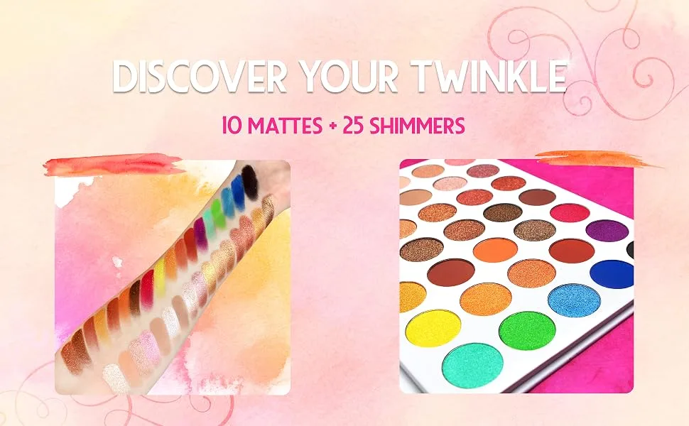 Rude Cosmetics Twinkle In Her 35 Eyeshadows Palette - Book 1 for Women - 1.34 oz Eye Shadow - rude cosmetics makeup eyeshadow face palette eyes matte shimmer twinkle in her