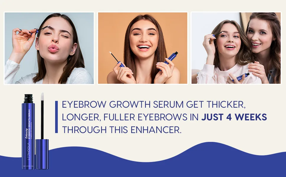 Eyebrow Growth Serum for Fuller Thicker Brows : Advanced Formula for Rapid Regrowth Nourishing Serum for Sparse Eyebrows Safe for All Skin Types - Eyebrow Growth Serum, Brow Serum, Eyebrow Gel, Eyebrow Growth Serum For Thicker Brows