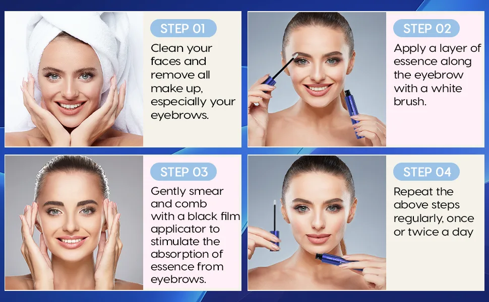Eyebrow Growth Serum for Fuller Thicker Brows : Advanced Formula for Rapid Regrowth Nourishing Serum for Sparse Eyebrows Safe for All Skin Types - Eyebrow Growth Serum, Brow Serum, Eyebrow Gel, Eyebrow Growth Serum For Thicker Brows