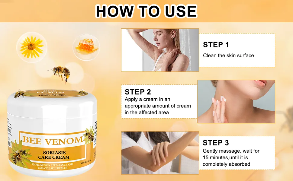 3 Bottle Bee Venom Cream New Bee Venom Skin Cream Professional Bee Venom Correcting Cream for All Skin Types - BEE VENOM
