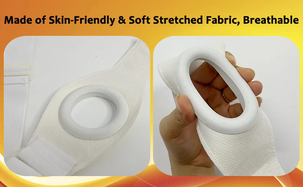 EDWERD Ostomy Support Belt - Stoma Guard Band for Abdominal & Colostomy Ileostomy Post-Oper-ative Care 39" L - Ostomy Support Belt