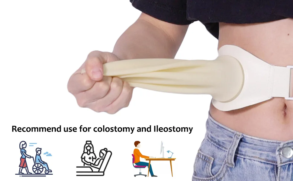 EDWERD Ostomy Support Belt - Stoma Guard Band for Abdominal & Colostomy Ileostomy Post-Oper-ative Care 39" L - Ostomy Support Belt