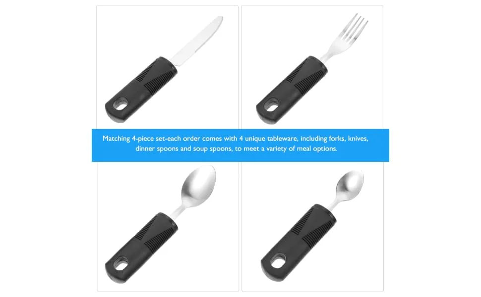 1 Set Tableware Cutlery Mittens Utensils Dessert Spoons Gloves for Kid Forks Pitch Fork Food Gloves Portable Elderly Accessories Plastic Handle re-usable - product information 1