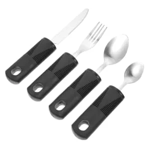 1 Set Tableware Cutlery Mittens Utensils Dessert Spoons Gloves for Kid Forks Pitch Fork Food Gloves Portable Elderly Accessories Plastic Handle re-usable - product information 3