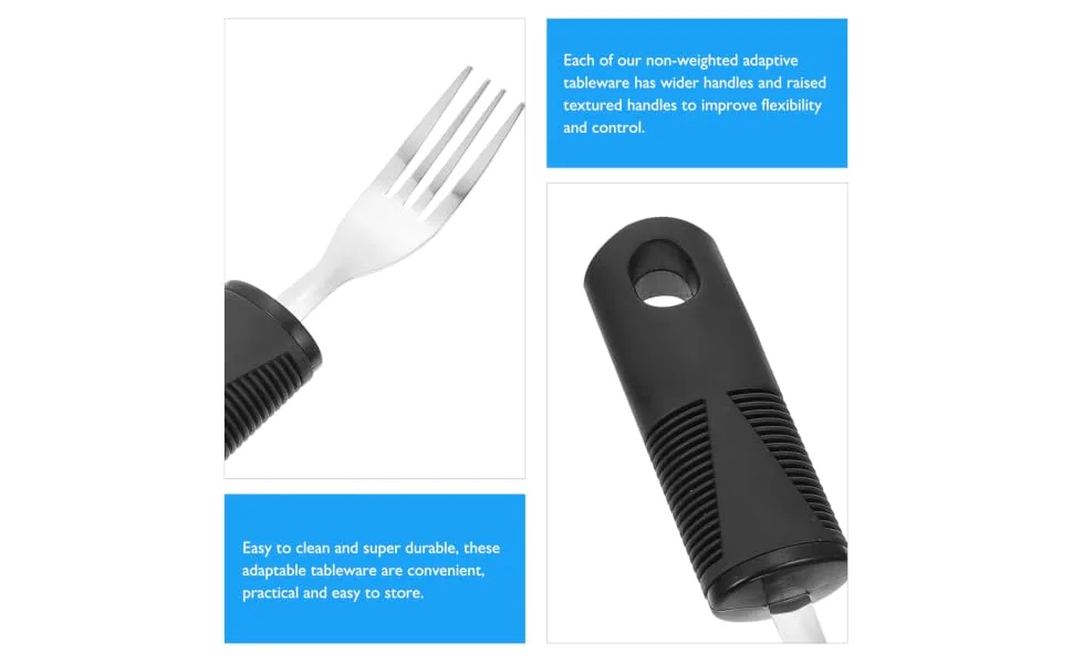 1 Set Tableware Cutlery Mittens Utensils Dessert Spoons Gloves for Kid Forks Pitch Fork Food Gloves Portable Elderly Accessories Plastic Handle re-usable - product information 6
