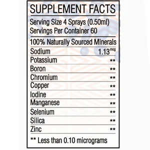 Valentus Prevail MAX Red Blood Cell Energy & Focus Boost 60 Ml Spray Bottle - 90 Servings - supplement facts
