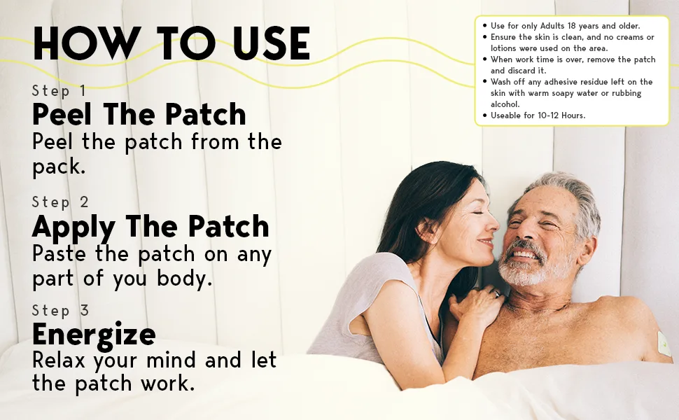Klova Energy Patches with Caffeine Green Tea Extract Peppermint Leaf Extract Vitamin B3 and Vitamin B6 - for Enhanced Morning Wakefulness - Energy patch klova module