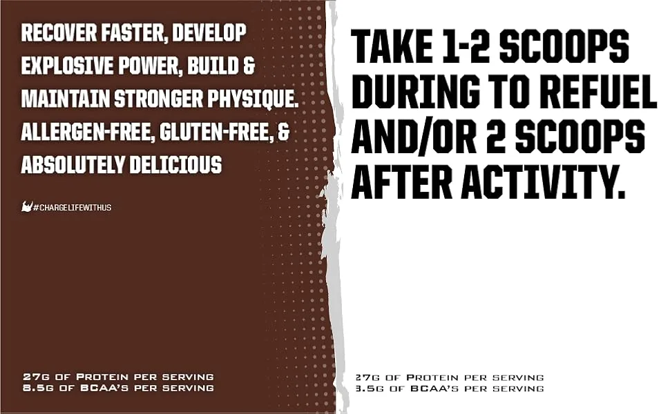 Ryno Power All Natural Whey Protein 1lb (10 Servings) 'Chocolate' - 100% Whey Protein Blend & No Fillers - Non GMO - Protein premium whey powder chocolate instruction manual