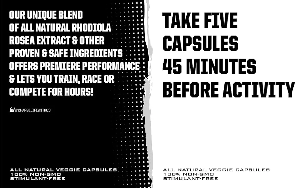 Ryno Power Endurance Capsules - Workout Harder and Longer - Reduce Lactic Acid Build-Up and Deliver More Oxygen to Your Muscles | 125 Capsules (25 Servings) - Take 5 capsules 45 minutes before activity