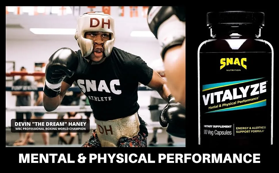 SNAC Vitalyze Mental Alertness and Physical Performance Energy Enhancer 90 Capsules - nutrition