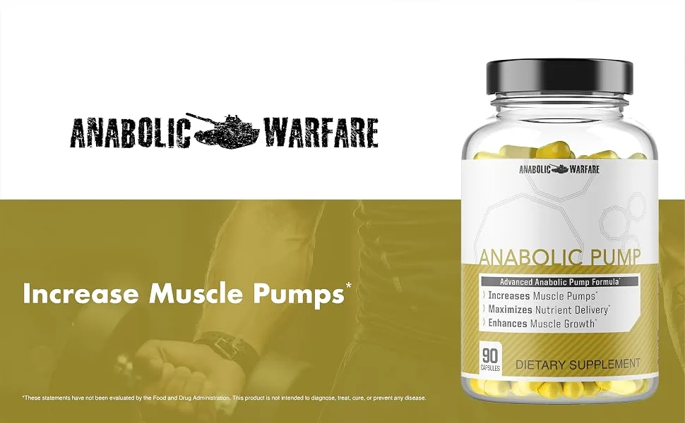 Anabolic Pump Advanced Pump Formula Increase Muscle Pumps* Maximize Nutrient Delivery* (90 Capsules) - Anabolic Pump - Increase muscle pumps