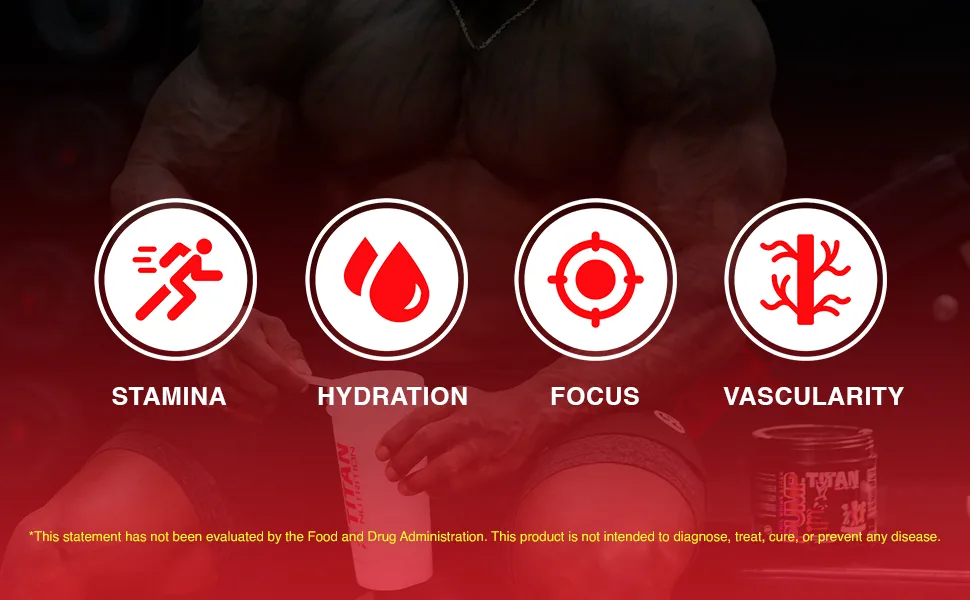 Pump- Nitric Oxide Boosting Stack Stim Free: Loaded with Citruline Malate for Maximum Pump and Blood Flow with an Added Mental Edge Complex for Increased Focus (Rainbow Tart) - Titan Nutrition Whey Protein Muscle Mass Bulk Weight Loss Supplement Fitness Health Nutrition