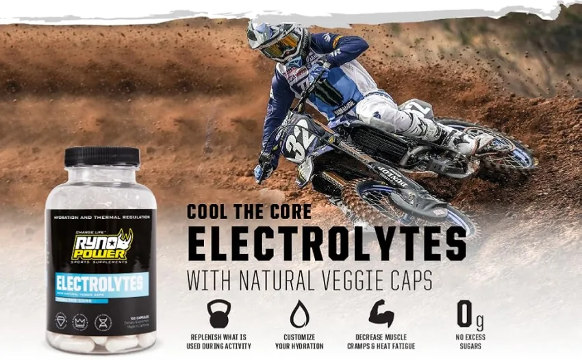 Ryno Power Electrolytes Supplement Capsules (50 Servings) - Cool the core electrolytes with natural veggie caps